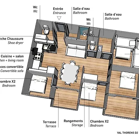 D2 Luxury Mountain View Sleeps 12 Coffee Val Thorens